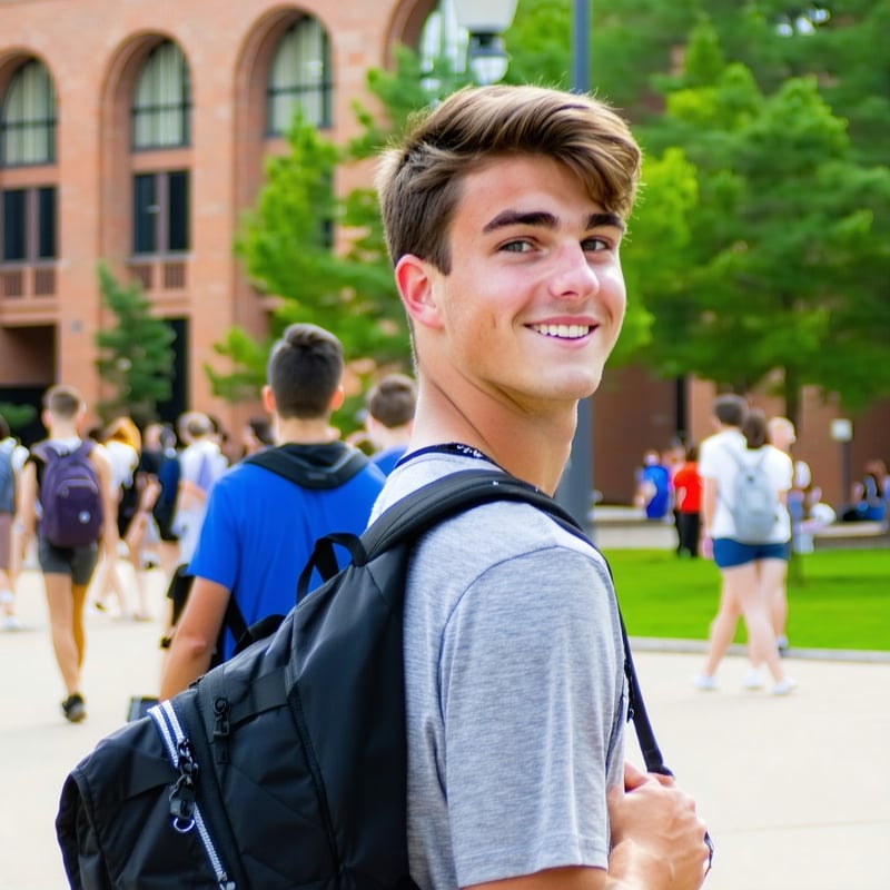 student on campus student on campus